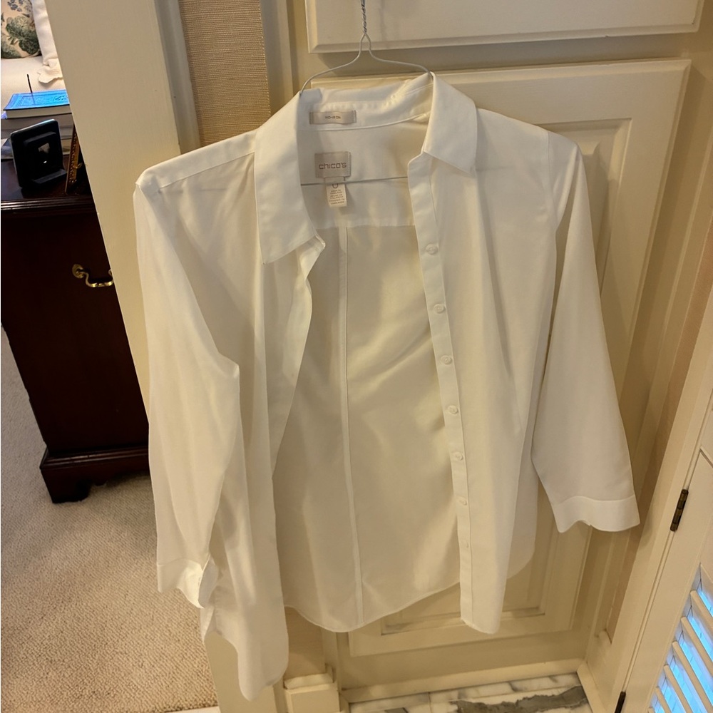 Chico's White Button Down Shirt
